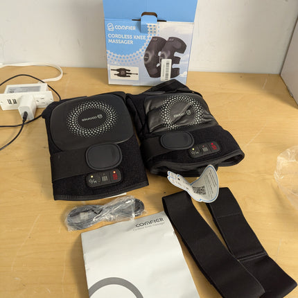 COMFIER Cordless Knee Massager with Heat and Vibration, Graphene Heating for Kne