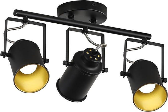 SEEBLEN Kitchen Track Lighting Fixtures Ceiling,3 Light Wall/Ceiling Light with