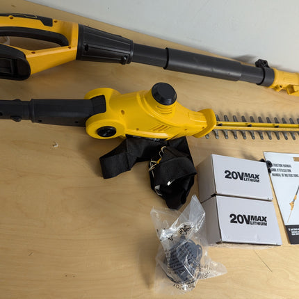 Alloyman 20V MAX Pole Hedge Trimmer,Telescoping Pole Hedge Trimmer,with 2 Packs