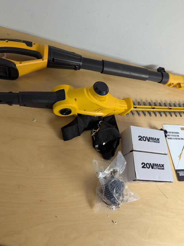 Alloyman 20V MAX Pole Hedge Trimmer,Telescoping Pole Hedge Trimmer,with 2 Packs