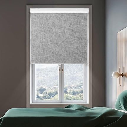 GENIMO 100% Blackout Roller Window Shades, Window Blinds Cordless with Thermal I