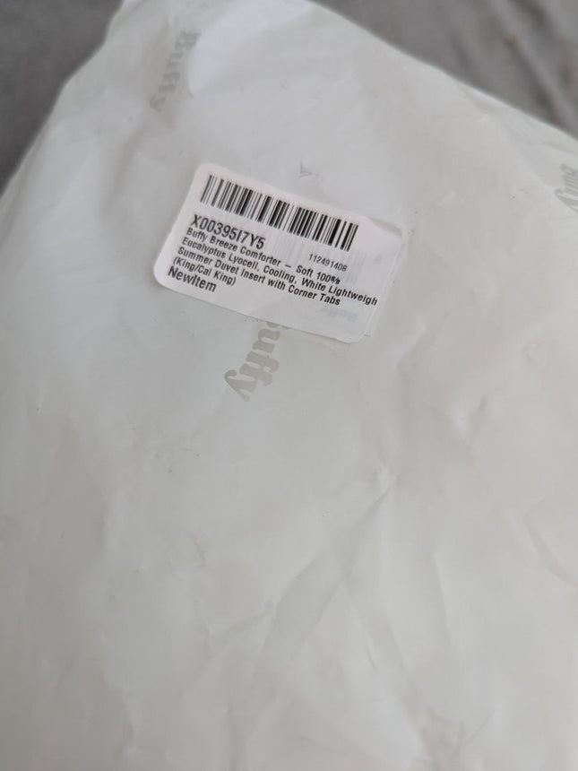 Buffy Breeze Comforter - Soft 100% Eucalyptus Lyocell, Cooling, White Lightweigh