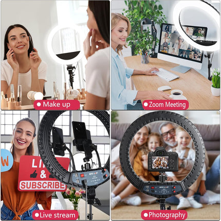 21 inch LED Ring Light with Tripod Stand, Video Ring Light for Selfie Photograph