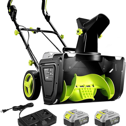 DEKOPRO 20-Inch Cordless Snow Blower, 40V Snow Blower, 25ft Throw, Adjustable Ch