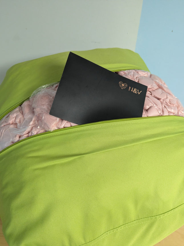 N&V Medium Shell Bean Bag Chair, Adult Size Bean Bag Sack, Foam Filling, Include