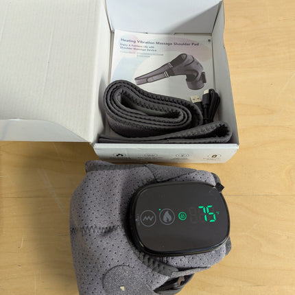 YUANBO Cordless Heated Shoulder Massager, Portable Shoulder Brace Heating Pad wi