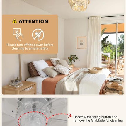 DSYBRI 20 Inch Boho Chandelier Ceiling Fan with Light, Caged Indoor Ceiling Fan