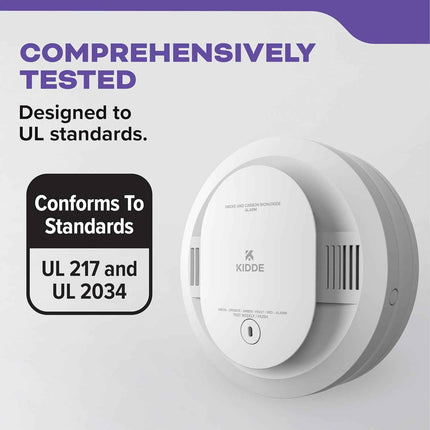 Kidde Smoke & Carbon Monoxide Detector, AA Battery Powered, LED Warning Light In