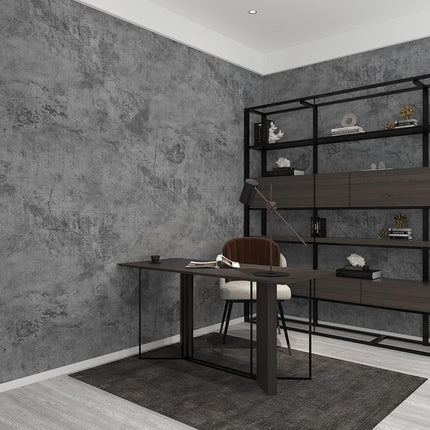 3yecao 48"×79" Extra Wide Thick Dark Blue Grey Cracked Concrete Wallpaper Peel a