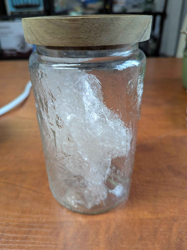 ANSQU Vintage Glass Storage Jar, 34oz Glass Canister Storage Jar Container with