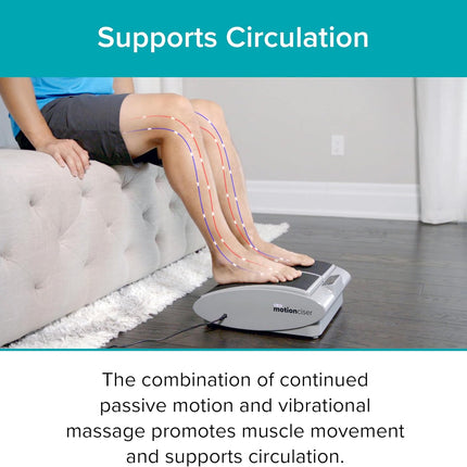 DR-HO'S MotionCiser Passive Leg Exerciser with Heat & Vibration, 5 Heat Settings, Remote & Adjustable Speed