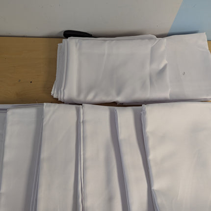 REWOMC 8 Pack White Tablecloths for 8ft Rectangle Tables 90 x 132 Inch - Polyest