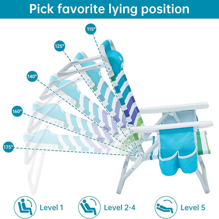 Aohanoi Beach Chair, Beach Chairs for Adults 2 Pack, Outdoor Folding Beach Chair