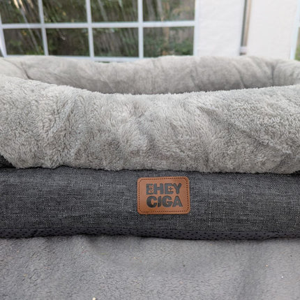 EHEYCIGA Memory Foam Dog Bed for Large Sized, Orthopedic Dog Sofa with Sides and