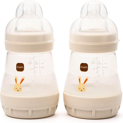 MAM Easy Start Self Sterilising Anti-Colic Baby Bottle 2 Pack (2 x160 ml) with S
