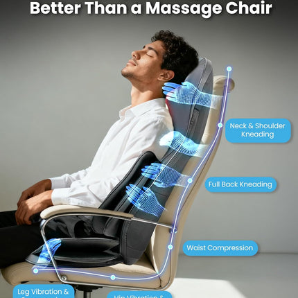 COMFIER Shiatsu Neck & Back Massager with Heat, Full Back Coverage Massage Chair