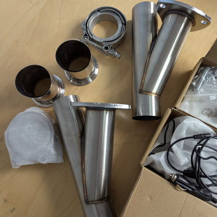 SPELAB 2.5 Inch Dual Electric Exhaust Cutout Valve Remote Switch