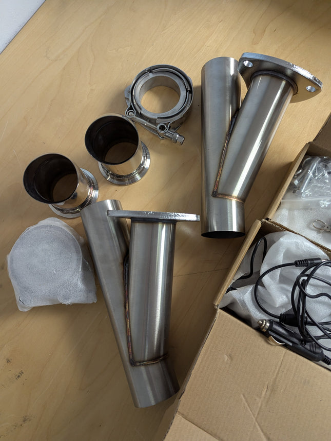 SPELAB 2.5 Inch Dual Electric Exhaust Cutout Valve Remote Switch