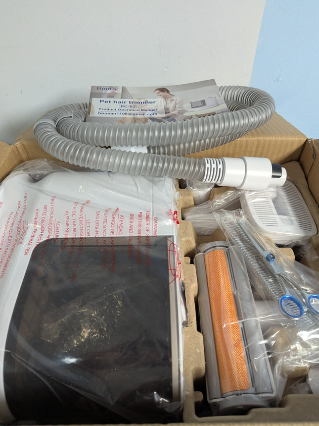 Bunfly Dog Grooming Kit & Dog Hair Vacuum, Pet Grooming Vacuum with 13,000kPa Po