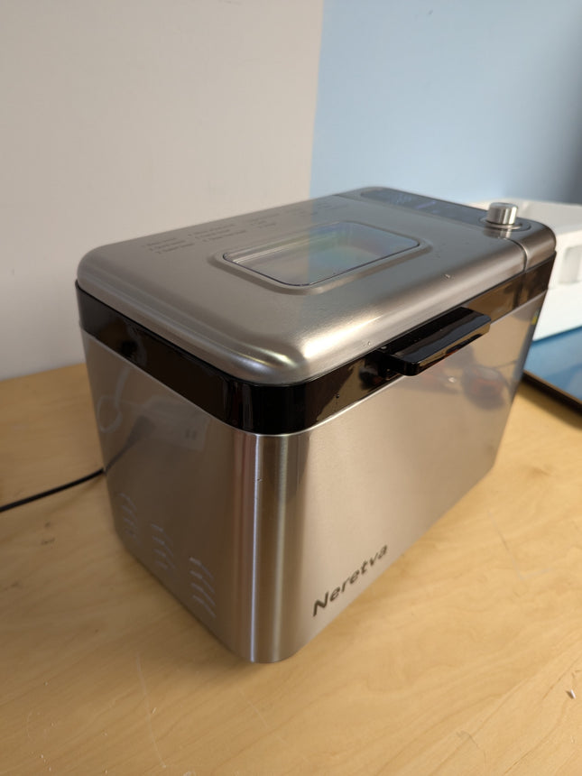 FAULTY Neretva Bread Maker, 3.3LB Larger Bread Machine 15-in-1 Stainless Steel &