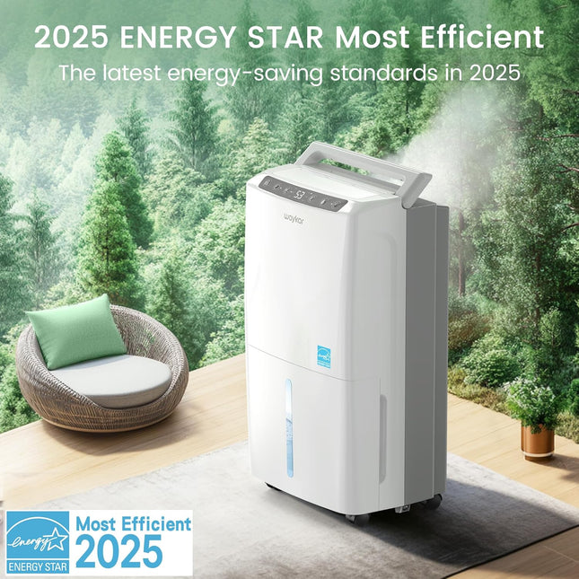 Waykar 2,000 Sq. Ft Energy Star Dehumidifier for Home and Basements, with Auto o