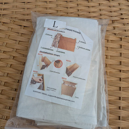 214 L Wicker Laundry Hamper with Lid 3 Section, Extra Large HandWoven Synthetic