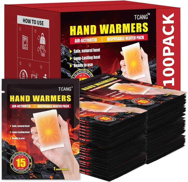 Hand Warmers - Up to 15 Hours of Heat - 10/50/100/200 Pack Super Long Lasting Ai