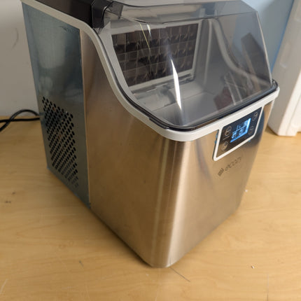 ecozy Countertop Ice Makers, 45lbs Per Day, 24 Cubes Ready in 13 Mins, Stainless