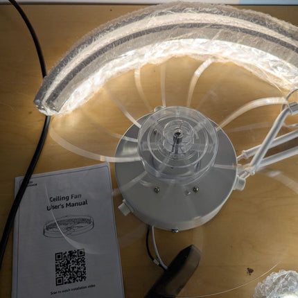 LEDIARY 20 Inch Low Profile Ceiling Fans with Lights and Remote, Fandelier Ceili