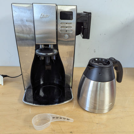 Oster 10-Cup Stainless Steel Thermal Coffee Maker, Heat-Retaining Carafe Drip Coffee Machine for Home & Office Brewing