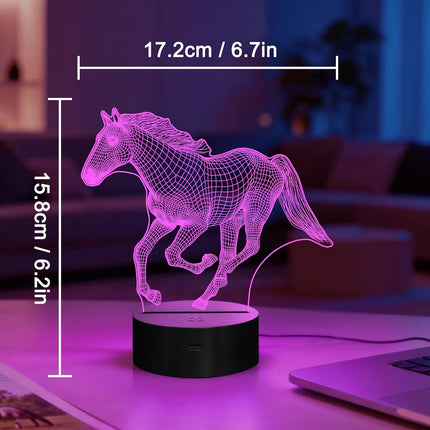 3D Horse Lamp for Kids Girls Boys Horse Lover Gifts,16 Color Remote Control LED