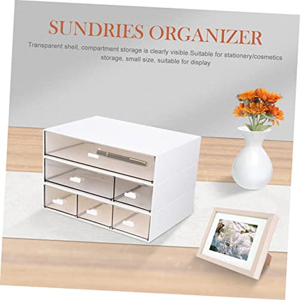 MOKKHNB 3pcs Multipurpose Desktop Storage Box Multi Organizer for Office and Pla