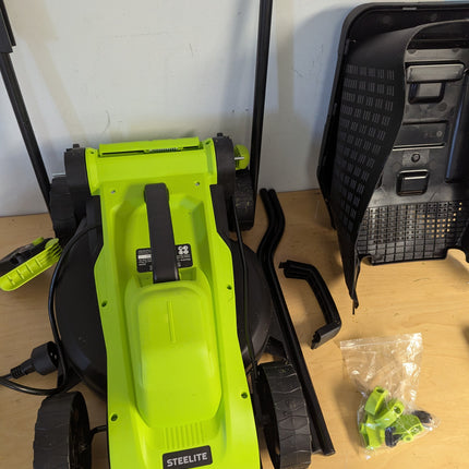 Steelite 13 Inch 1300W Corded Electric Lawn Mower with 30L Bag