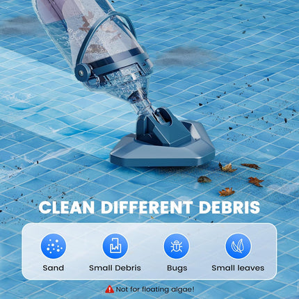 Enhulk Rechargeable Handheld Cordless Pool Vacuum for Above Ground Pool and Ingr