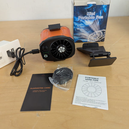 FlarePoint Portable 4-in-1 Waist/Neck/Desk Fan with Phone Stand & LED Light | 10