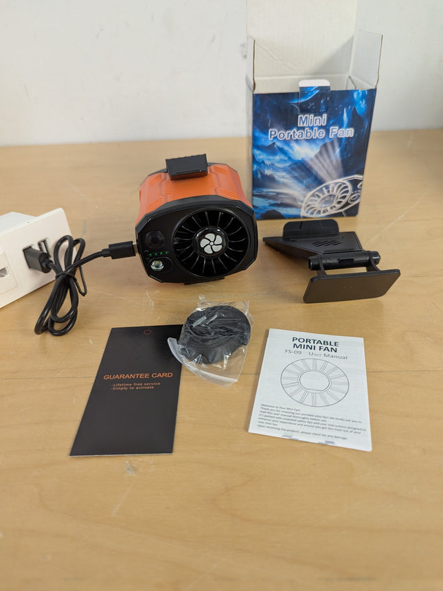 FlarePoint Portable 4-in-1 Waist/Neck/Desk Fan with Phone Stand & LED Light | 10