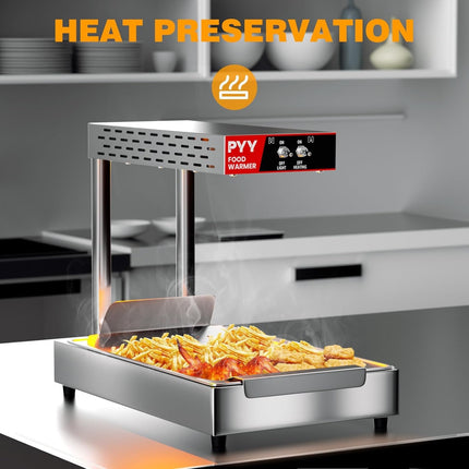 PYY French Fry Warmer - Food Heat Lamp for Chips Commercial Heat Light Free, 450