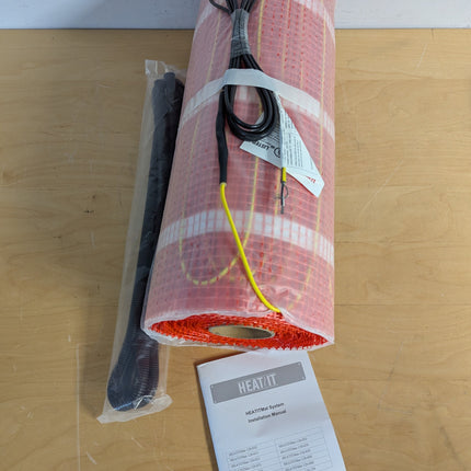 HEATIT Warmmat 90 sq ft Electric Radiant Floor Heating System, Self-Adhesive Underfloor Heat Mat for Tile
