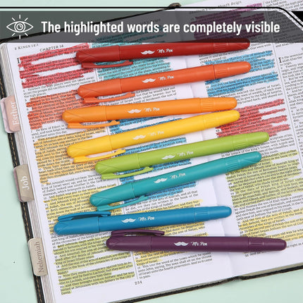 Mr. Pen- No Bleed Gel Highlighters, Assorted Colors, 16 Pack | Bible Highlighter