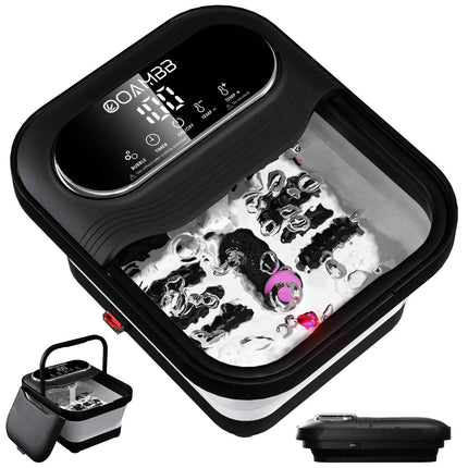 OOAMBB Collapsible Foot Spa with Heat, Bubble, Temperature Control and XL Touch