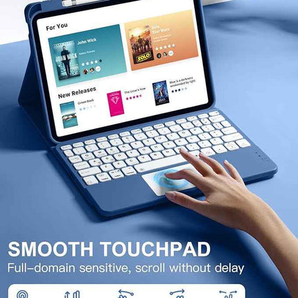 Harvopu Compatible for iPad 11th 10th Generation Case with Keyboard, Folio Cover