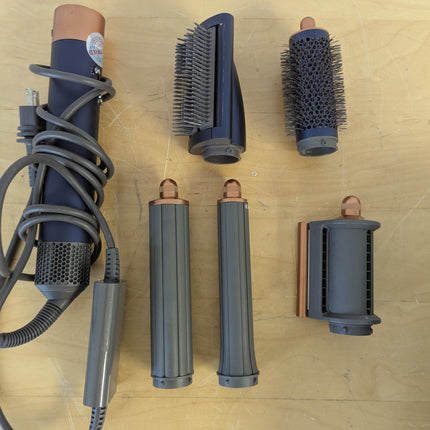 Dyson Airwrap Multi-Styler Complete Long for Long Hair, Dark Blue/Copper, 5 Attachments (No Soft Brush)