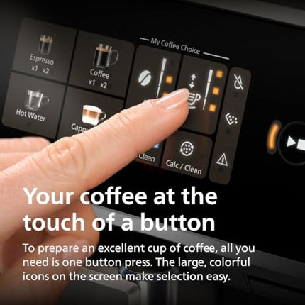 Philips Series 2300 Fully Automatic Espresso Machine - 4 Hot Drinks, Fast Clean,