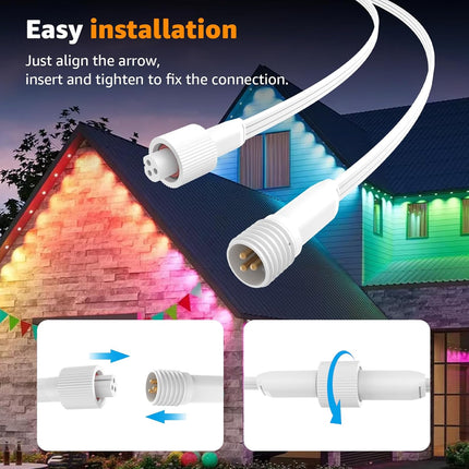 Norward Extension Cable for Govee Permanent Outdoor Lights, IP68 Waterproof Exte