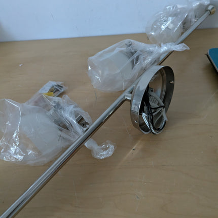4 light fixture silver for GU10 type lightbulbs (lightbulbs not included) 30 ibc