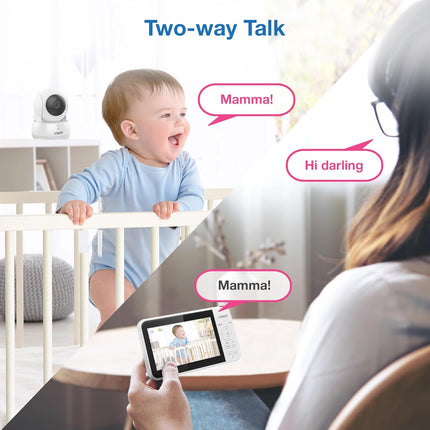 VTech VM924-2 Pan & Tilt Video Baby Monitor with 2 Cameras, 5" LCD Screen, Up to