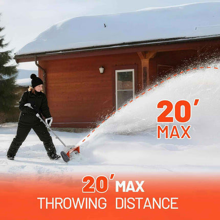 Litheli Electric Snow Shovel Cordless 20V, Brushless Lightweight Battery Powered