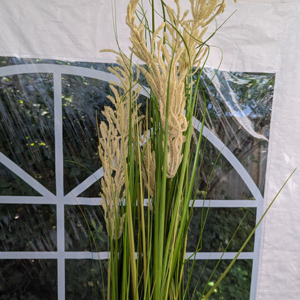 Artificial Plant, 47in Onion Grass Artificial Plant in Pot, Indoor Decorative Fl