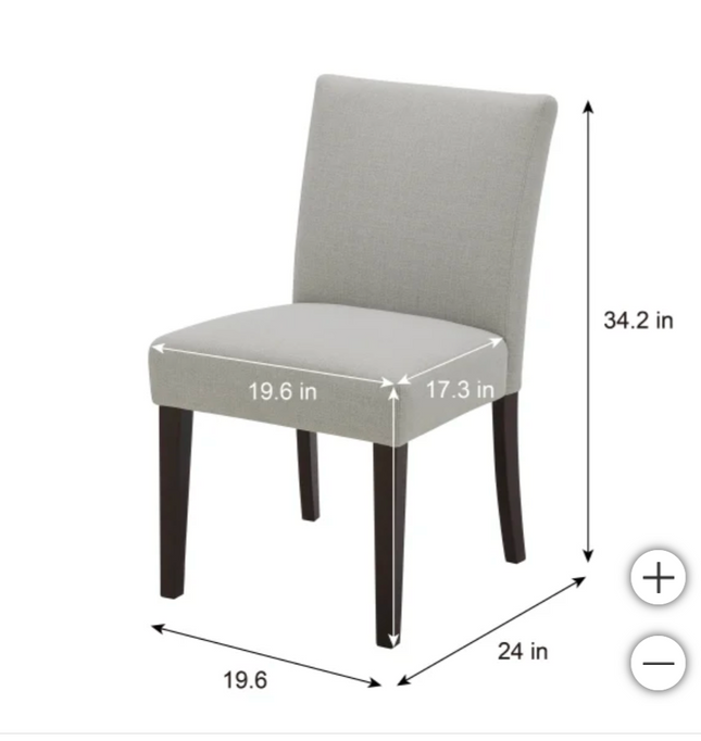 2 pack cream upholstered dining chair