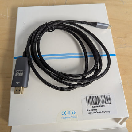 USB C to HDMI Cable, USB Type-C to HDMI Cable Thunderbolt 4/3 Port 4K for iPhone